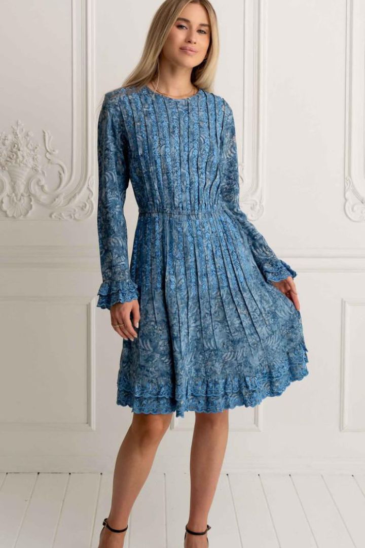 ZAIMARA's Kyoto blue midi dress