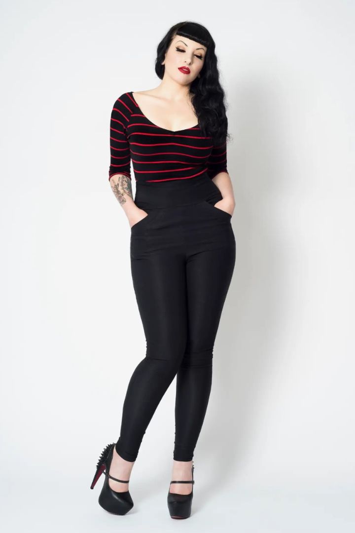 Putré Fashion Jenny high waisted black pants