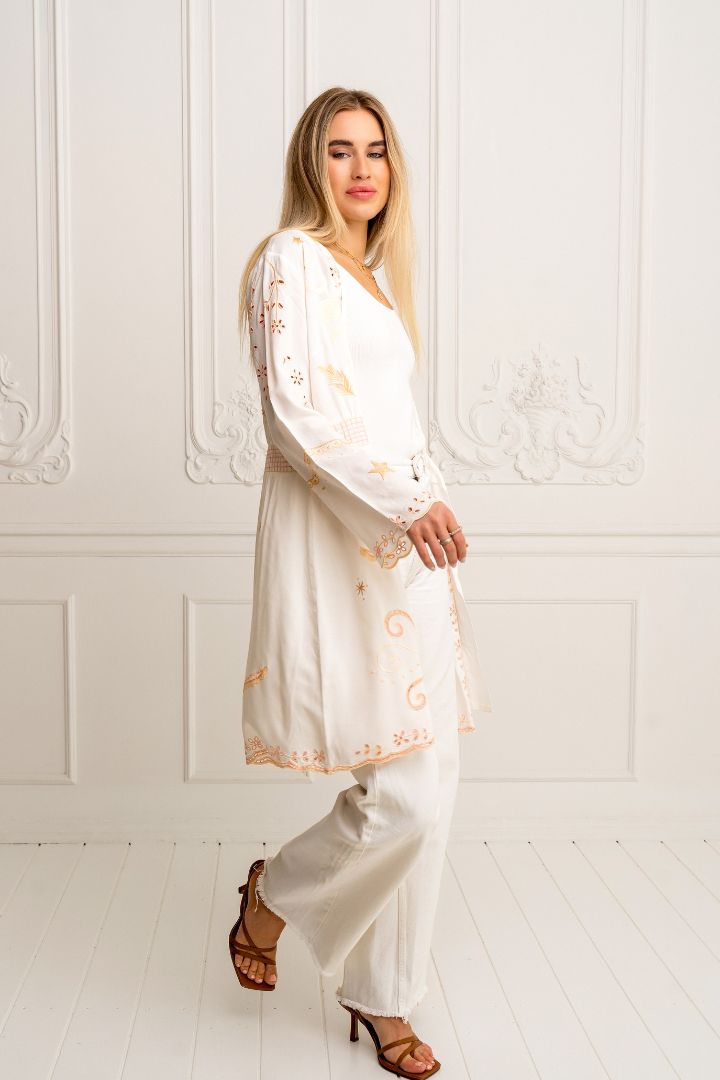 ZAIMARA Angelina white kimono jacket