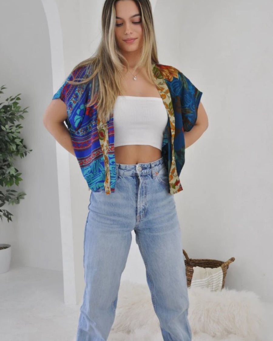 Guru upcycled bolero kimono