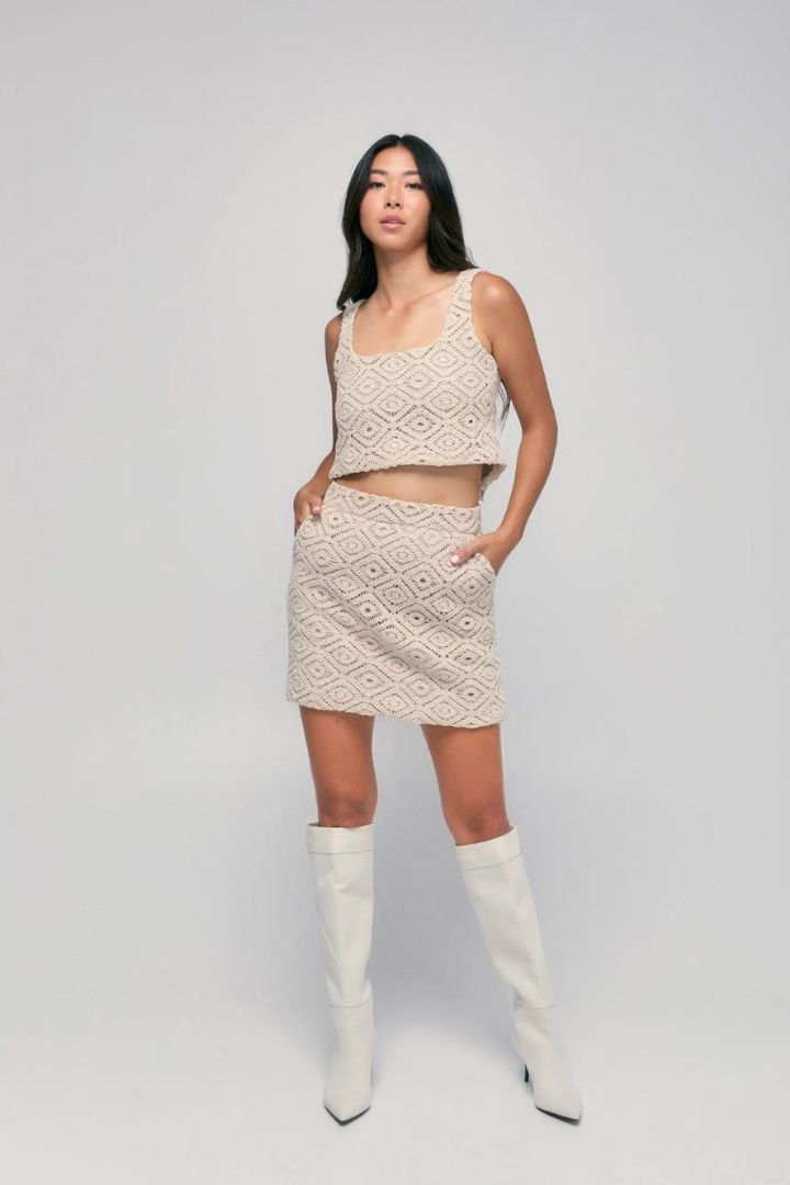 Hilary MacMillan crochet skirt with top