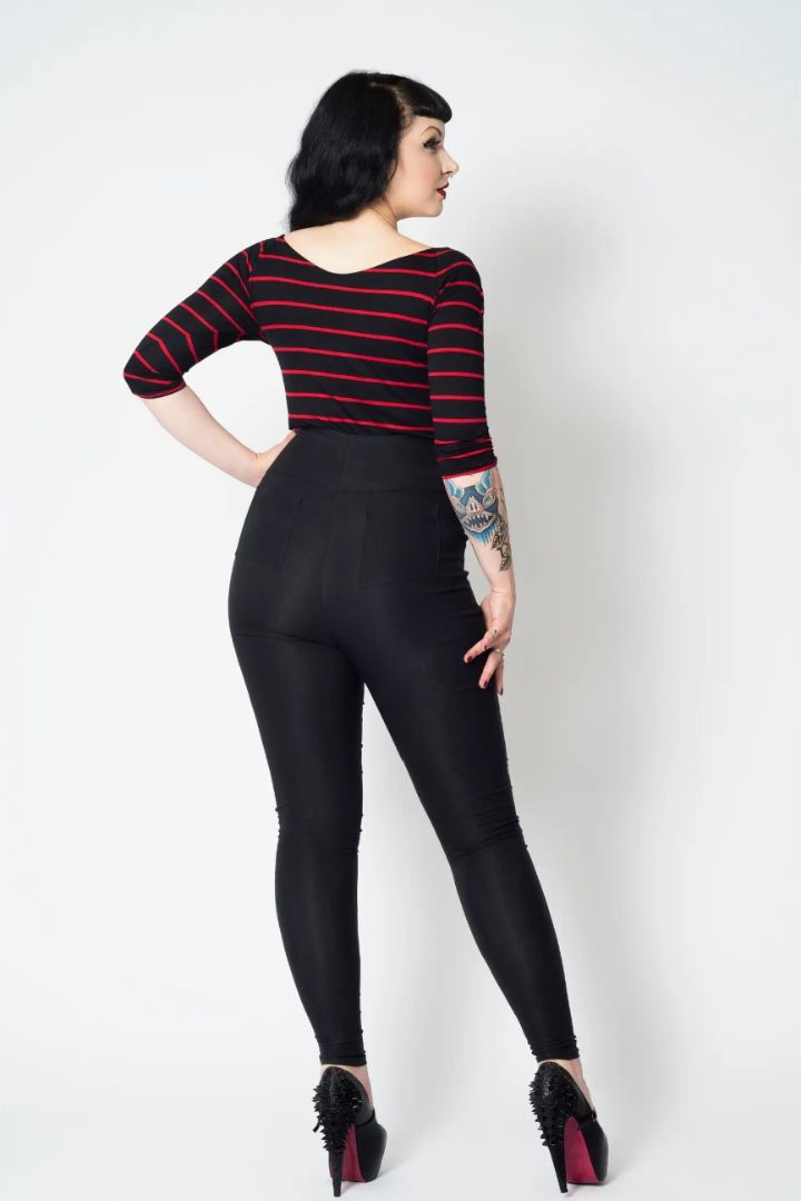 Putré Fashion Jenny high waisted black pants back view