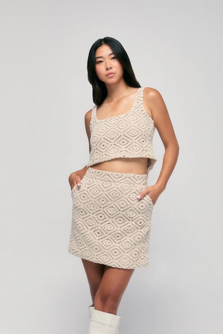 Hilary MacMillan crochet skirt with top