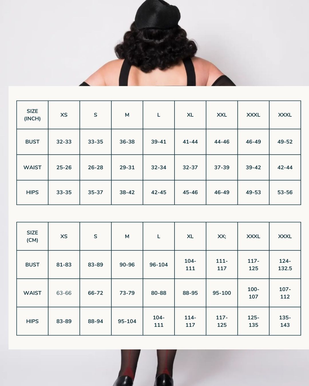 Putré-Fashion size chart