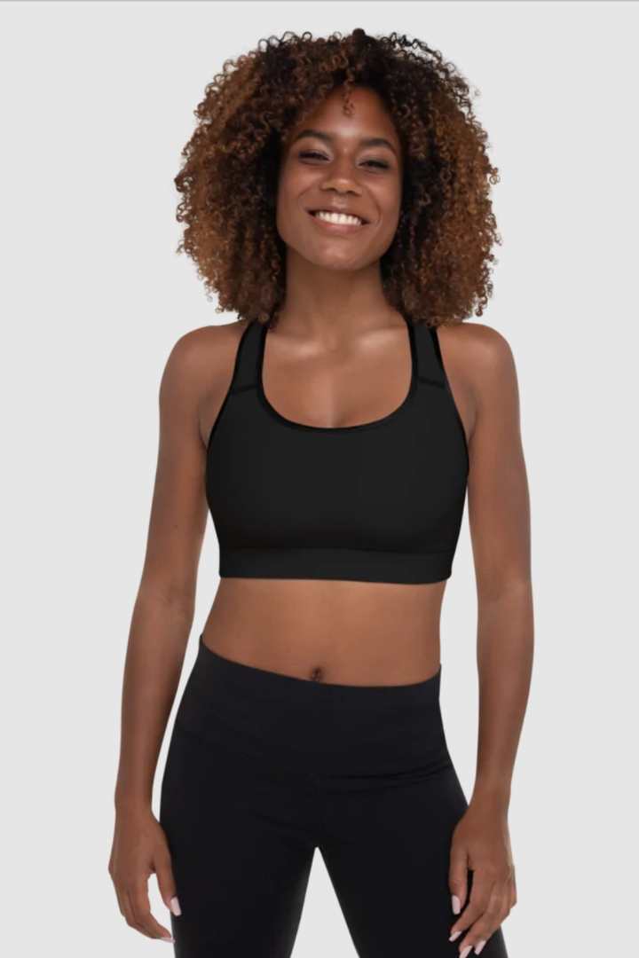 Sunia Yoga black padded sports bra