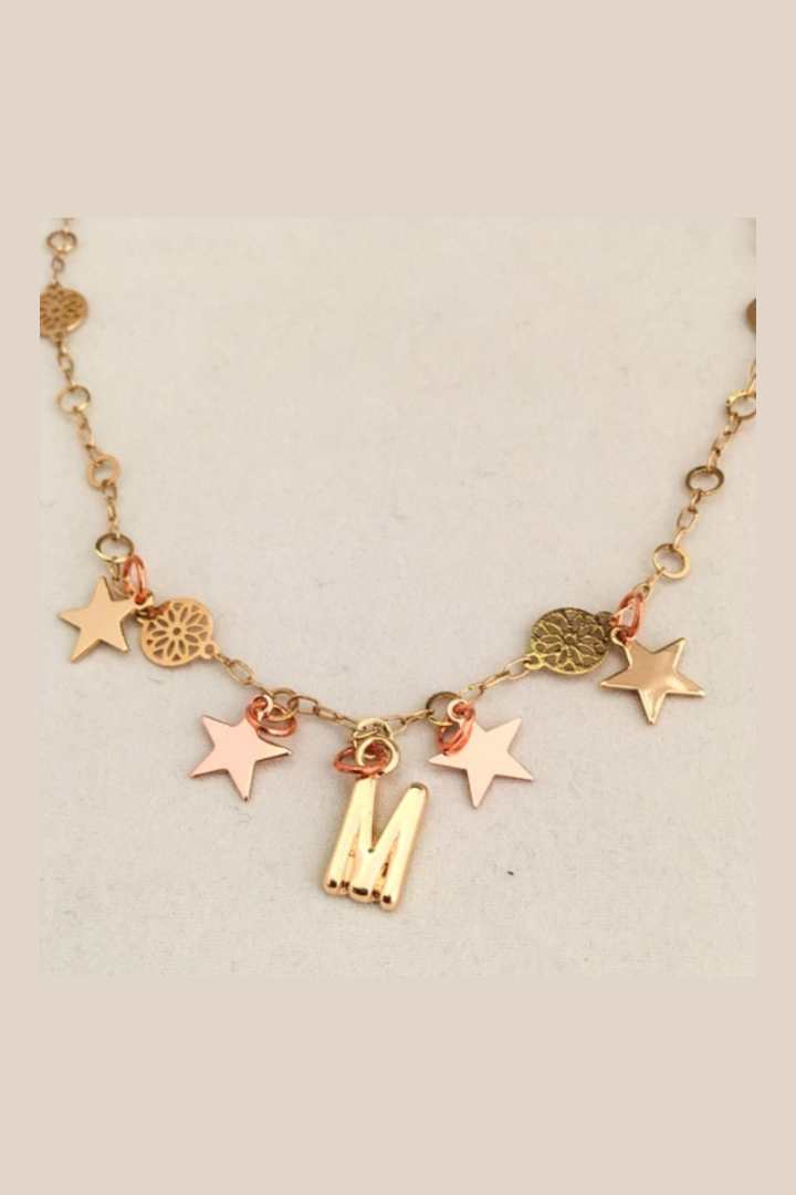 Maiden-Art initial necklace