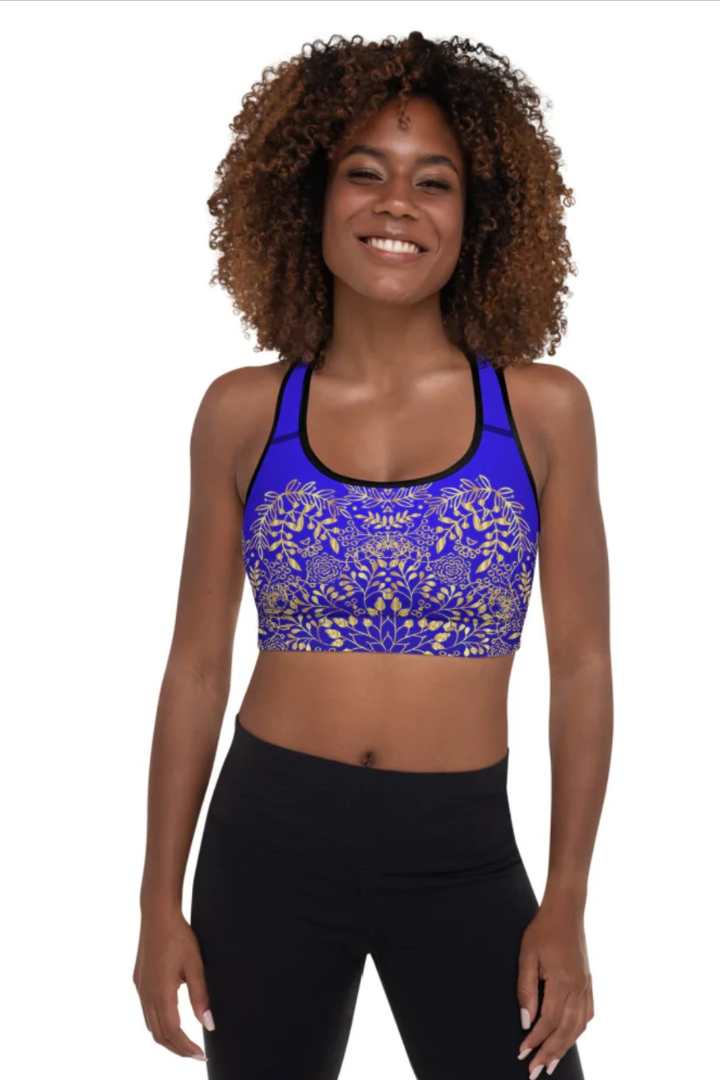 Sunia Yoga Mandala sports bra in blue