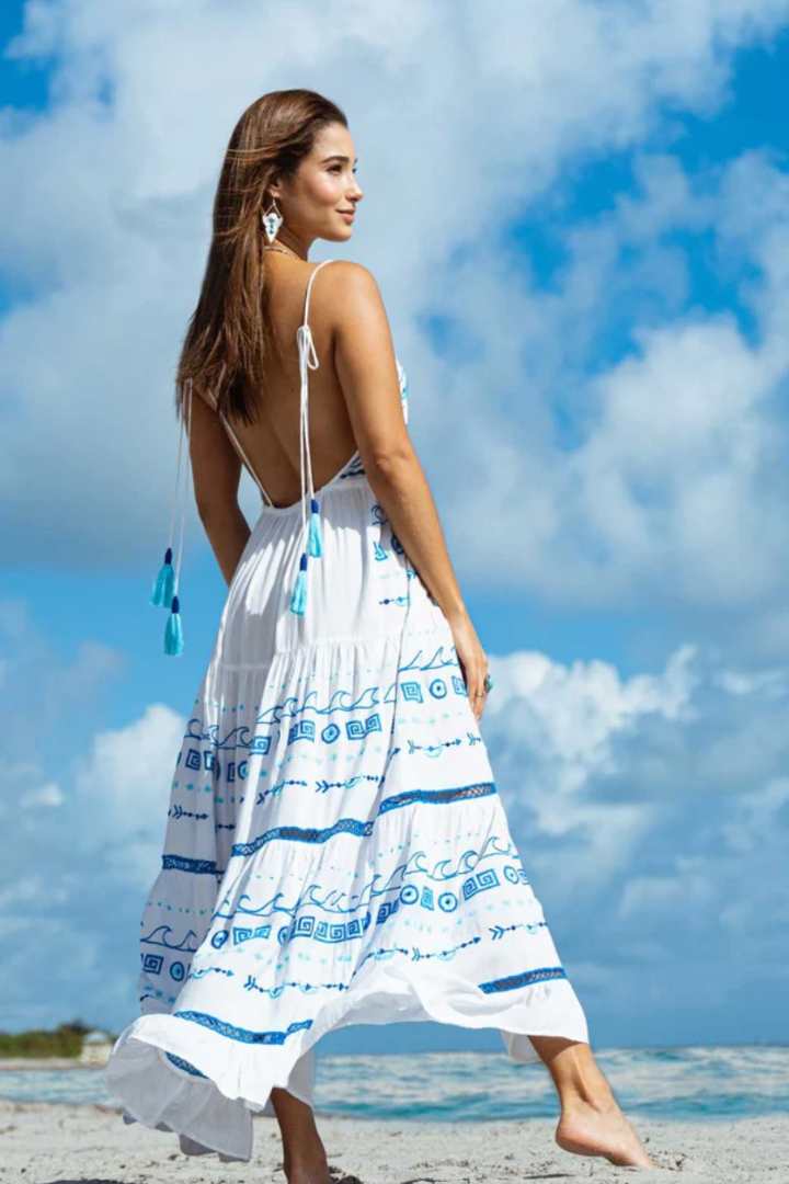 ZAIMARA Mykonos maxi dress back