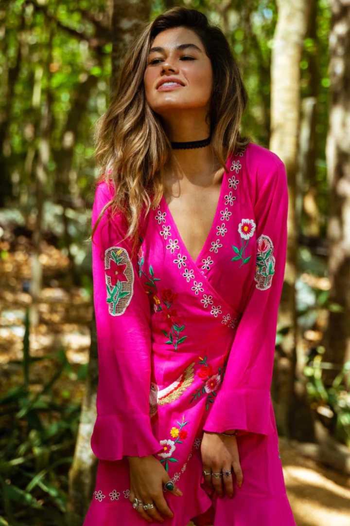 ZAIMARA Penelope wrap mini dress