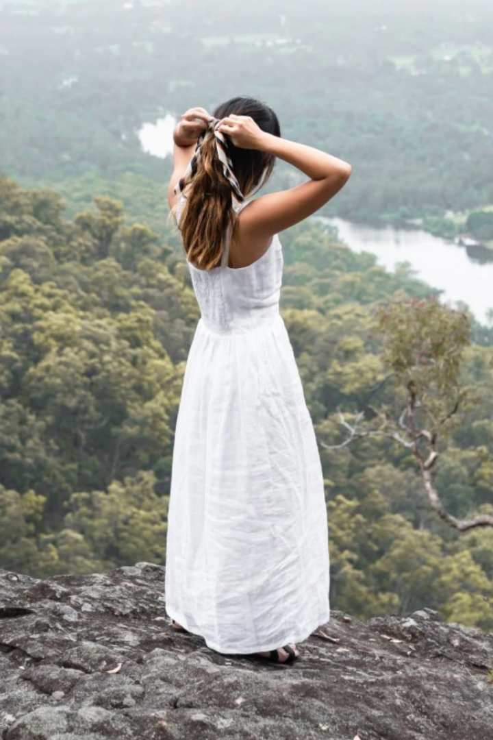 Poème Clothing Daria linen white dress