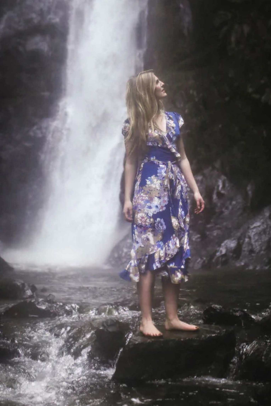 Poème Clothing Romy blue wrap dress