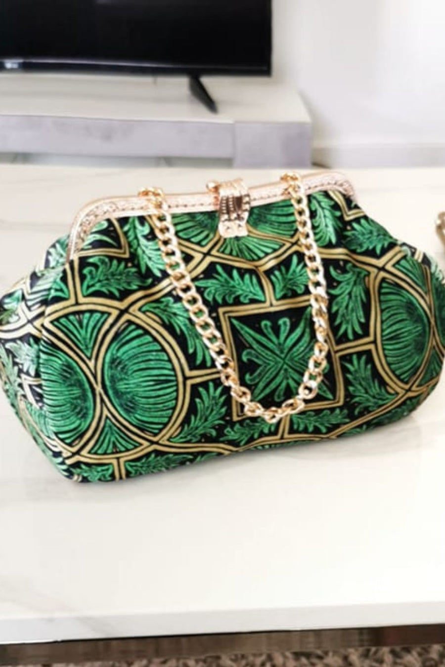 Ebony Cross Semorah colourful velvet clutch