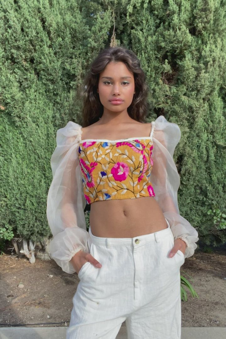 Hut Mentality corset top worn by Isha Punja