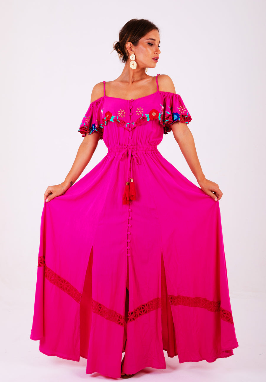 ZAIMARA Penelope off the shoulder maxi dress