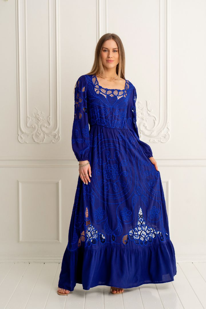 ZAIMARA's Mare Maxi Dress full length view