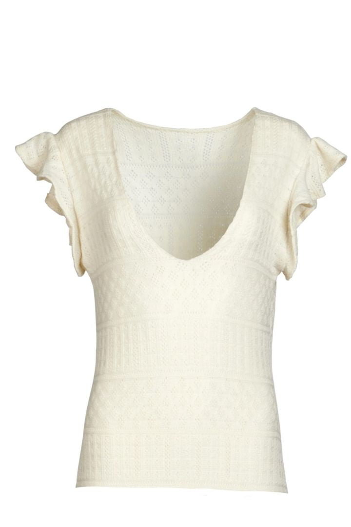 Hilary MacMillan knit vest top in cream