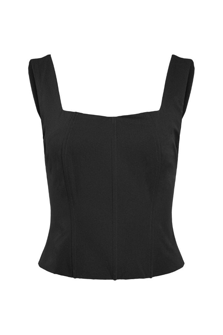 Hilary MacMillan black corset top