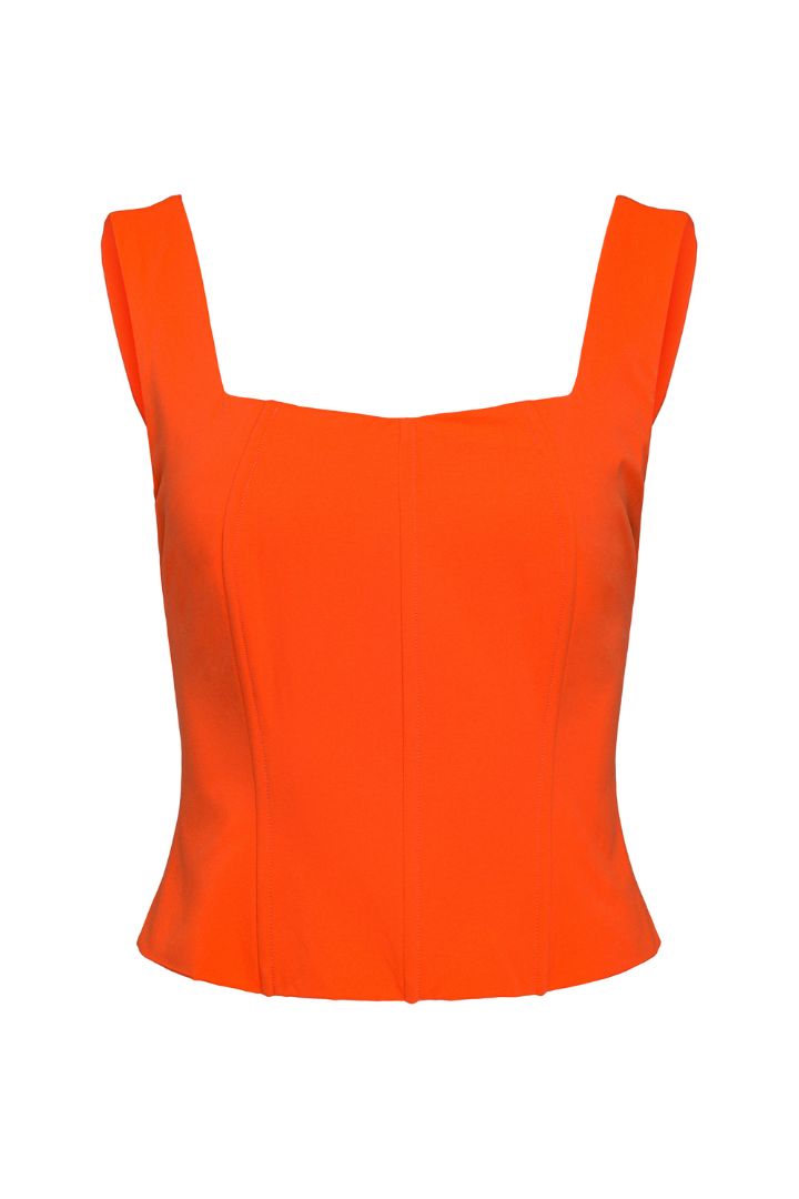 Hilary MacMillan orange corset top