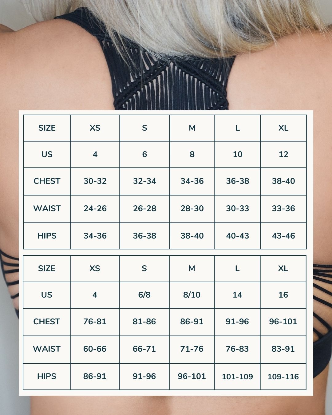 Brio Soul size chart Style Escape