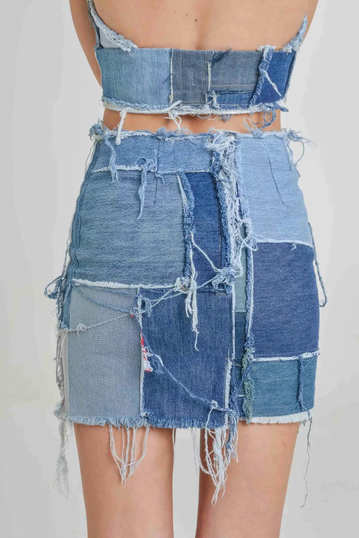 Je Suis Vintage upcycled vintage Levi's mini skirt