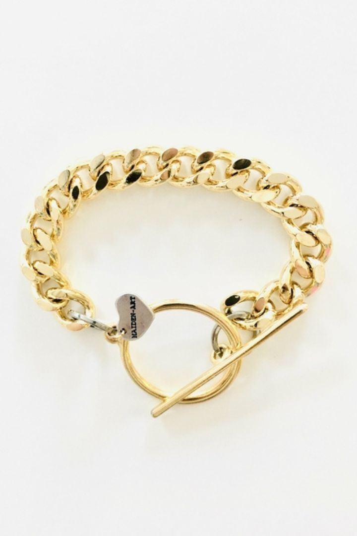 Maiden-Art gold curb chain bracelet