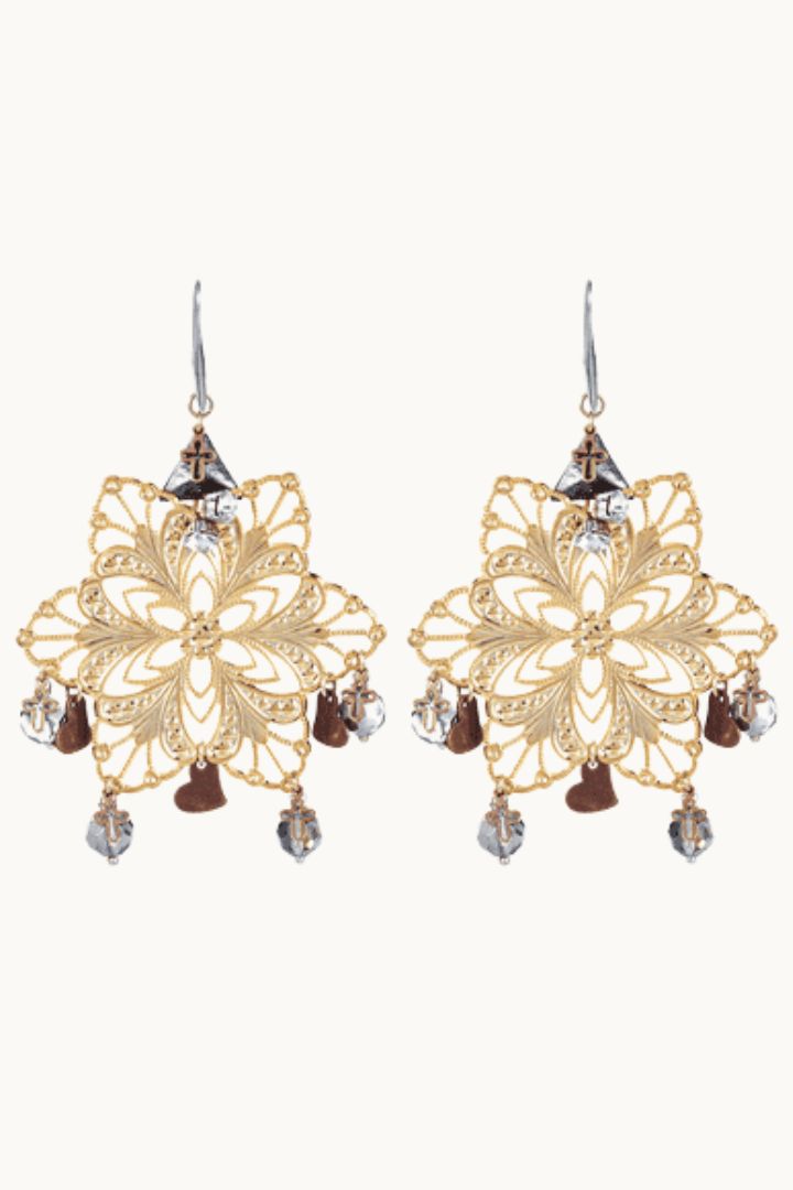 Maiden-Art chandelier earrings gold