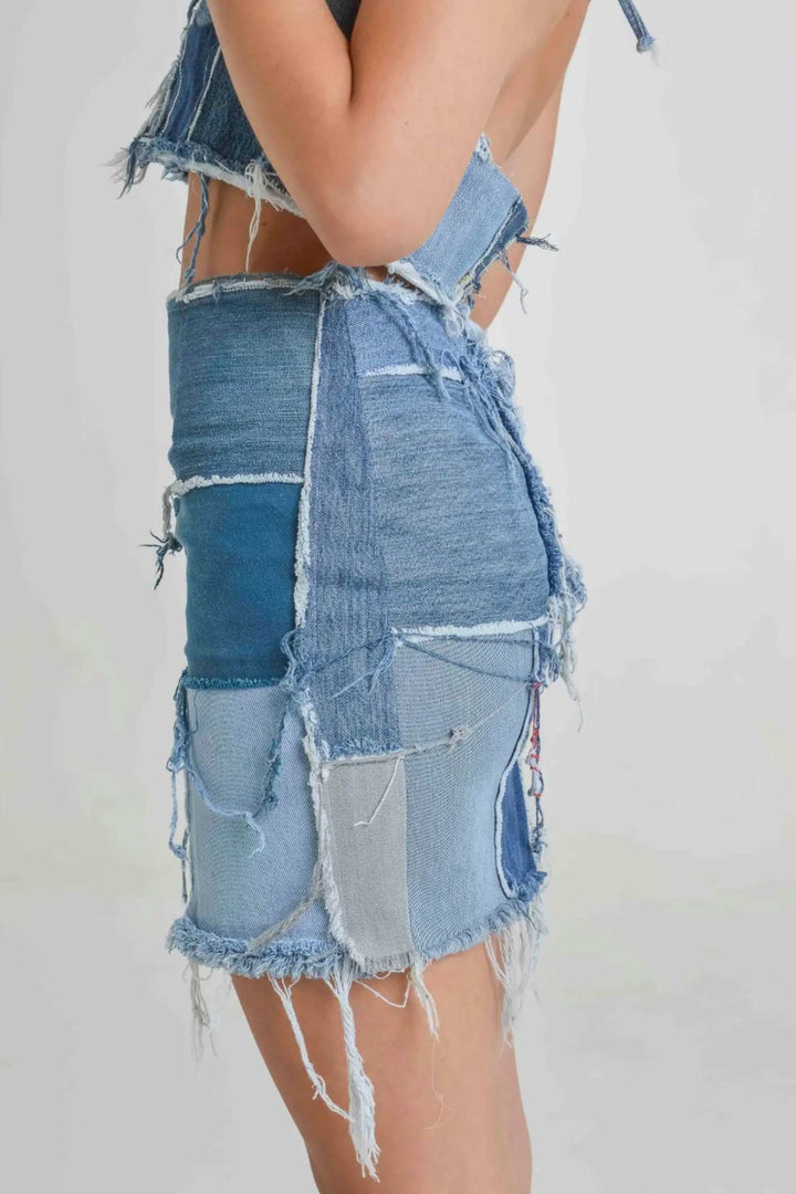 Je Suis Vintage upcycled vintage Levi's mini skirt