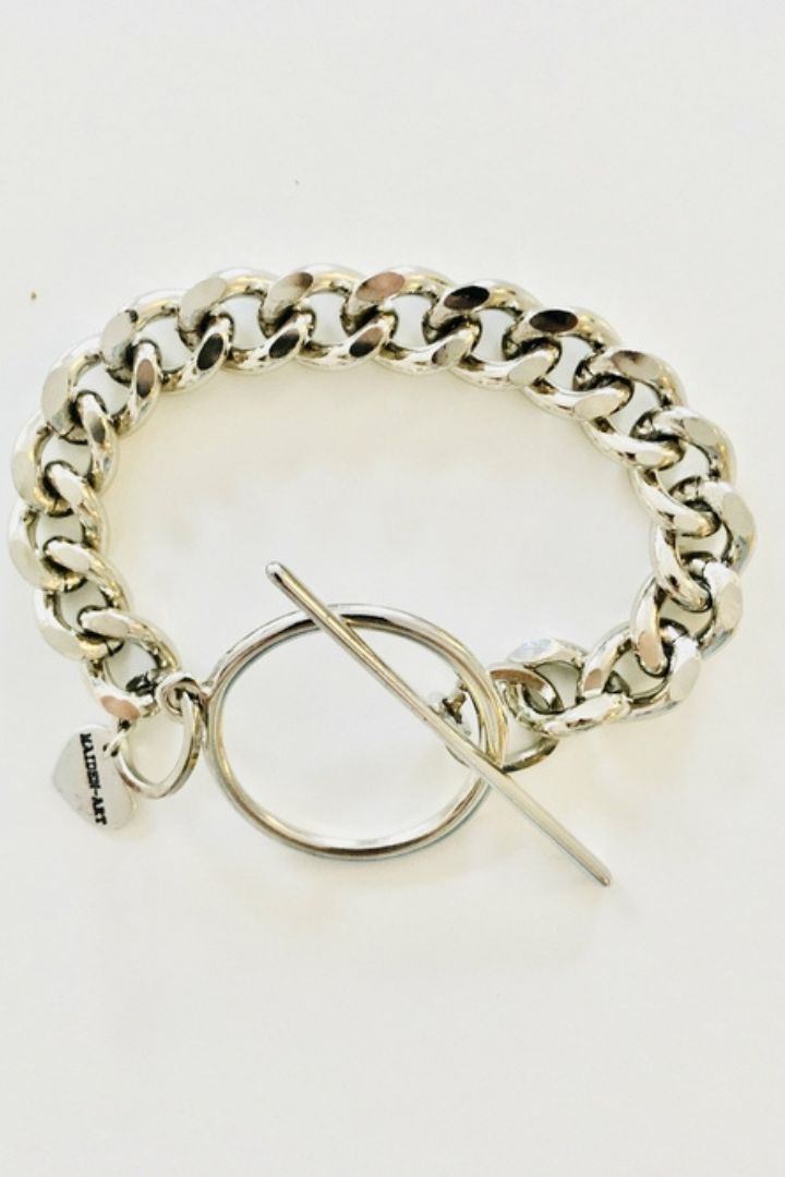 Maiden-Art silver curb chain bracelet