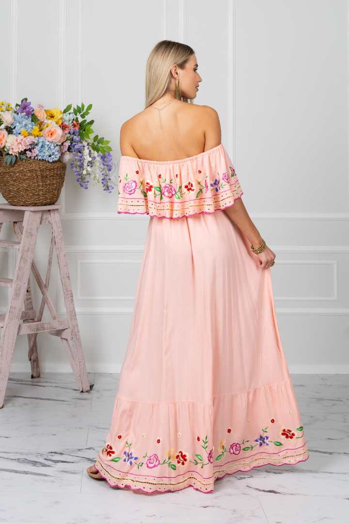 ZAIMARA Venezia  pink gown back