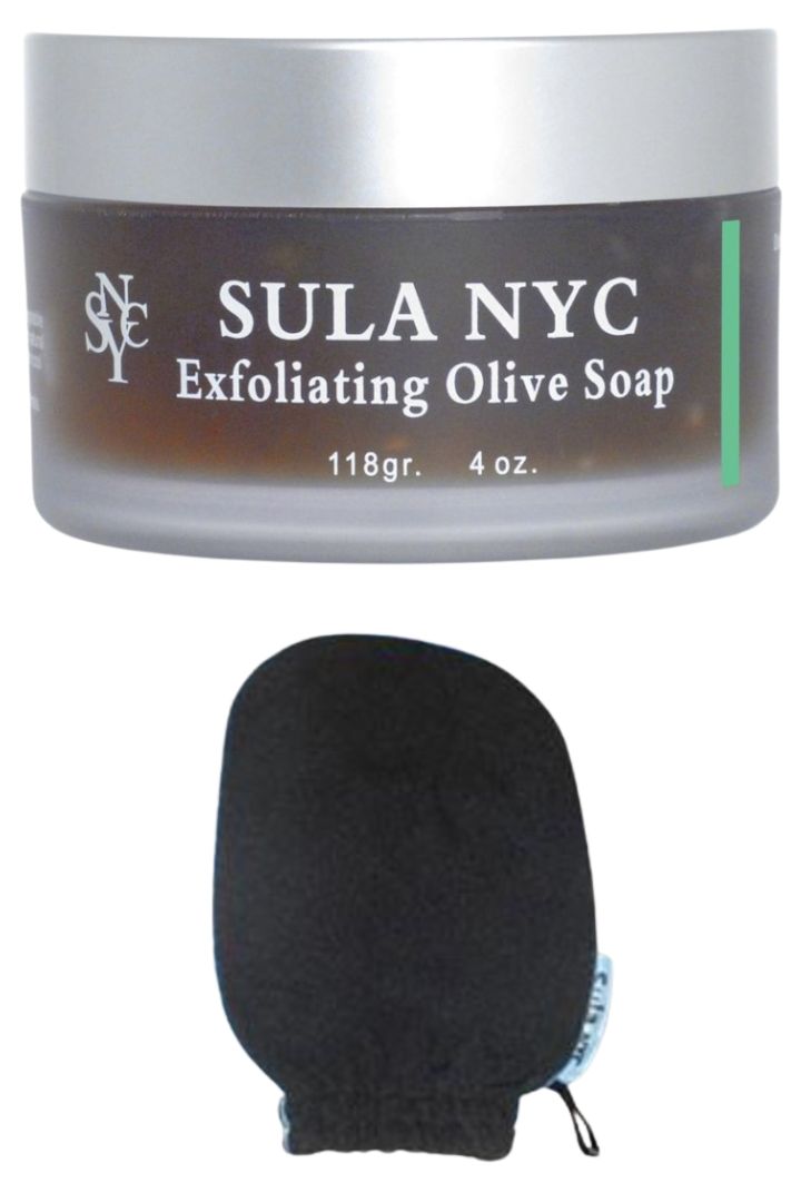 Sula NYC Pure Radiance gift box mitt and olive soap