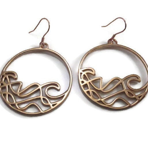 Joie Designs surf wave circle sustainable earrings