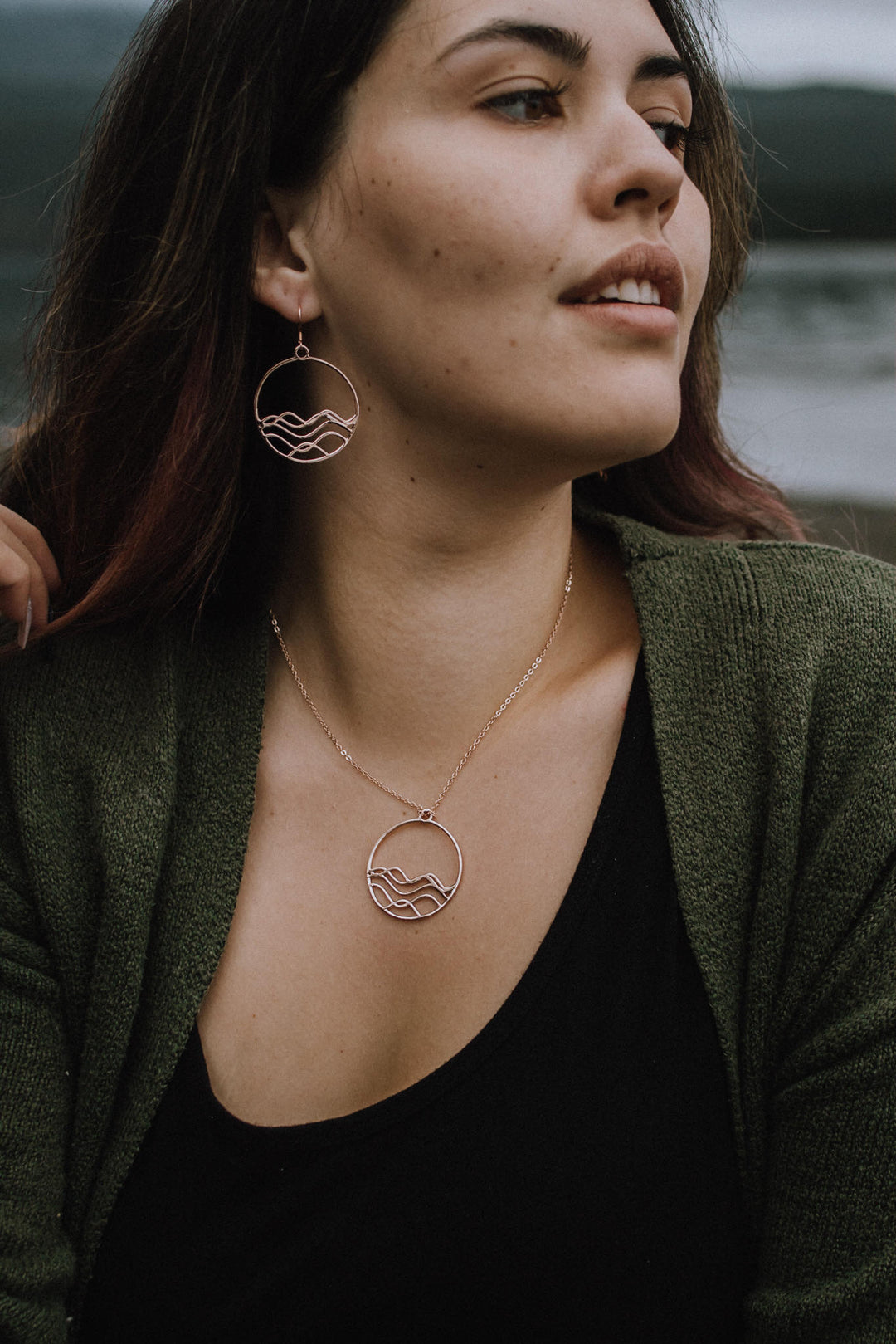 Joie Designs ocean circle sustainable earrings