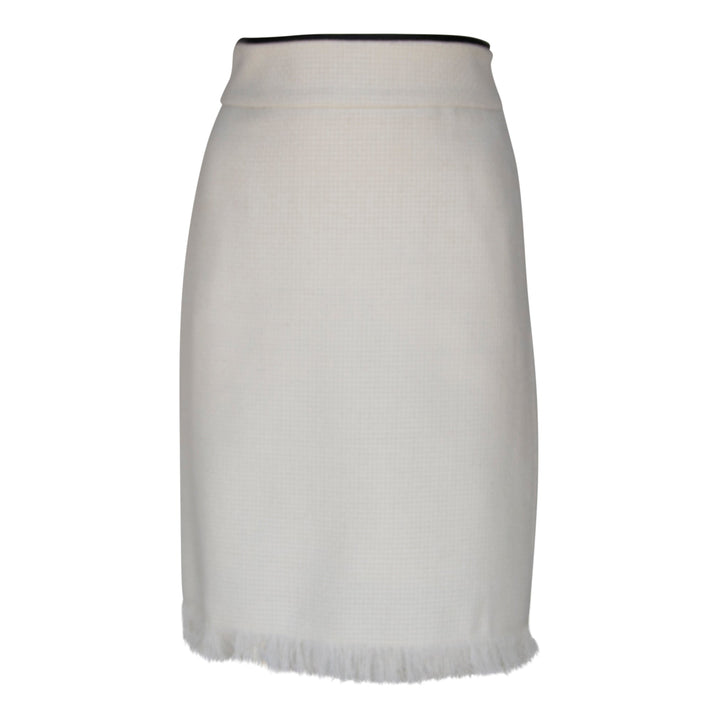Le Reussi white mini tweed skirt