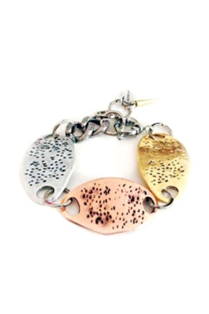 Maiden-Art mixed metal cuff bracelet