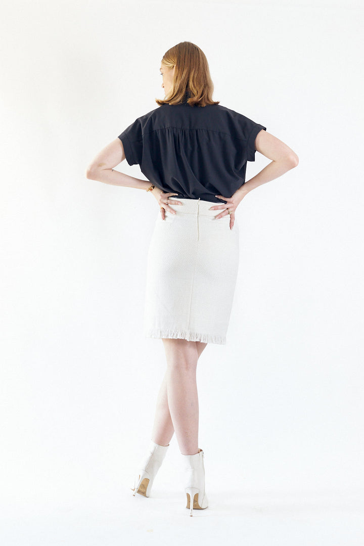 Le Reussi white mini skirt