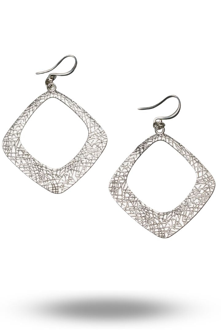 Suzie Blue diamond shaped earrings