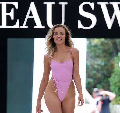 Beau Swim lilac sustainable one piece swimsuit 