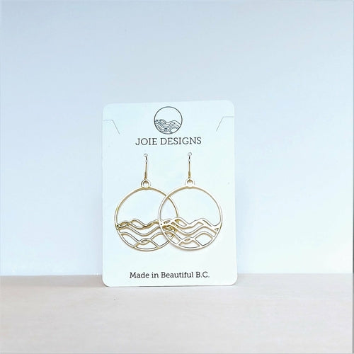 Joie Designs ocean circle earrings made in Canada